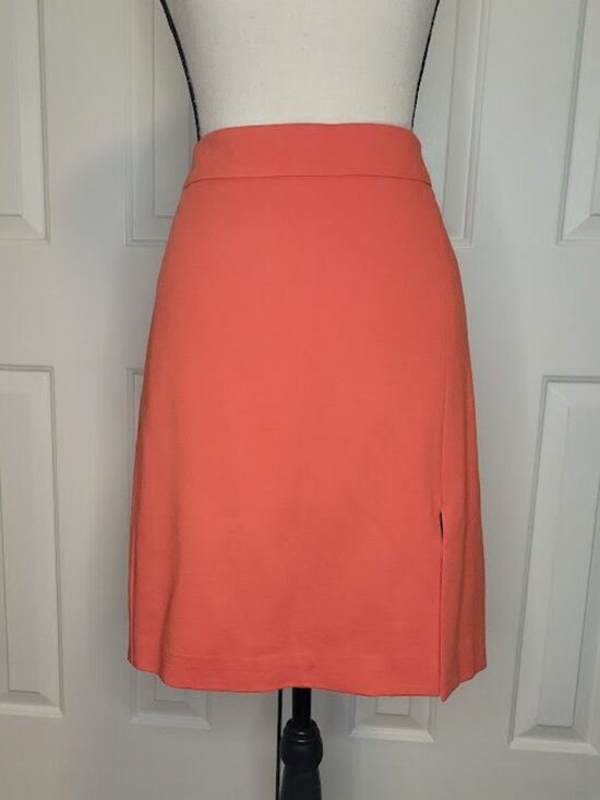 Trina Turk Dresses & Skirts - Trina Turk Orange Side Slit Pencil Skirt Lined Size 10